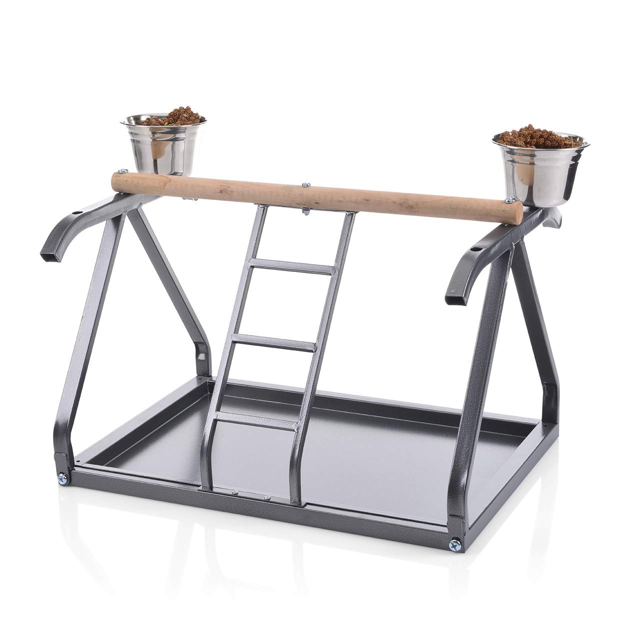 Montana Cages | Tischfreisitz für Papageien - Antik | ca. 50 x 34,5 x 38 cm | Vogelsitz, Freisitz