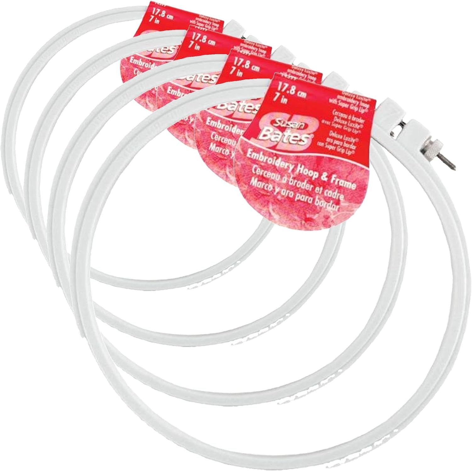Susan Bates Plastic Embroidery Hoop - Light Blue, Size 7'