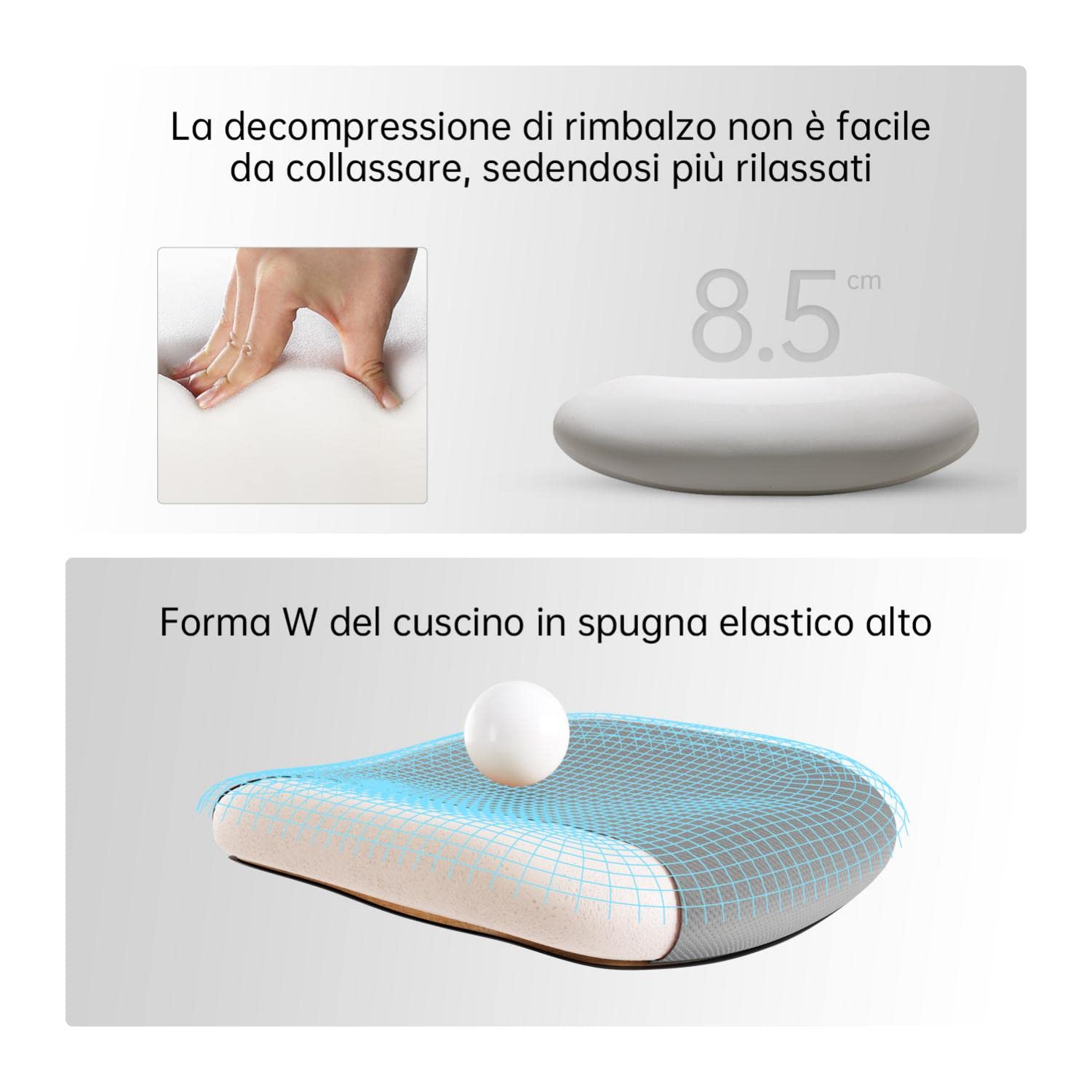 SIHOO Sedia da Ufficio, Sedia Schienale Alto ergonomica con Supporto Lombare per Poggiatesta e Bracciolo Regolabile, Schienale Alto in Rete, Portata Massima 150 kg(Grigio)