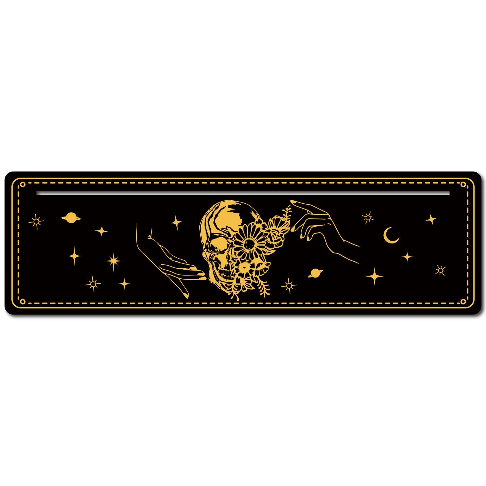 Supporto Per Carte Tarocchi In Legno GORGECRAFT - Display Rettangolare Nero 25x7.6cm Per Divinazione