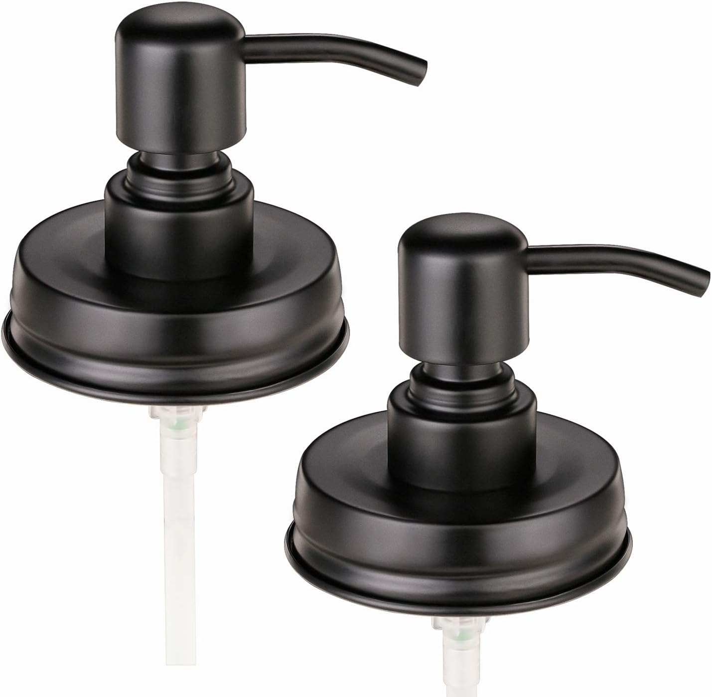 2Pack Mason Jar Soap Dispenser Lid, Painted Black Rust