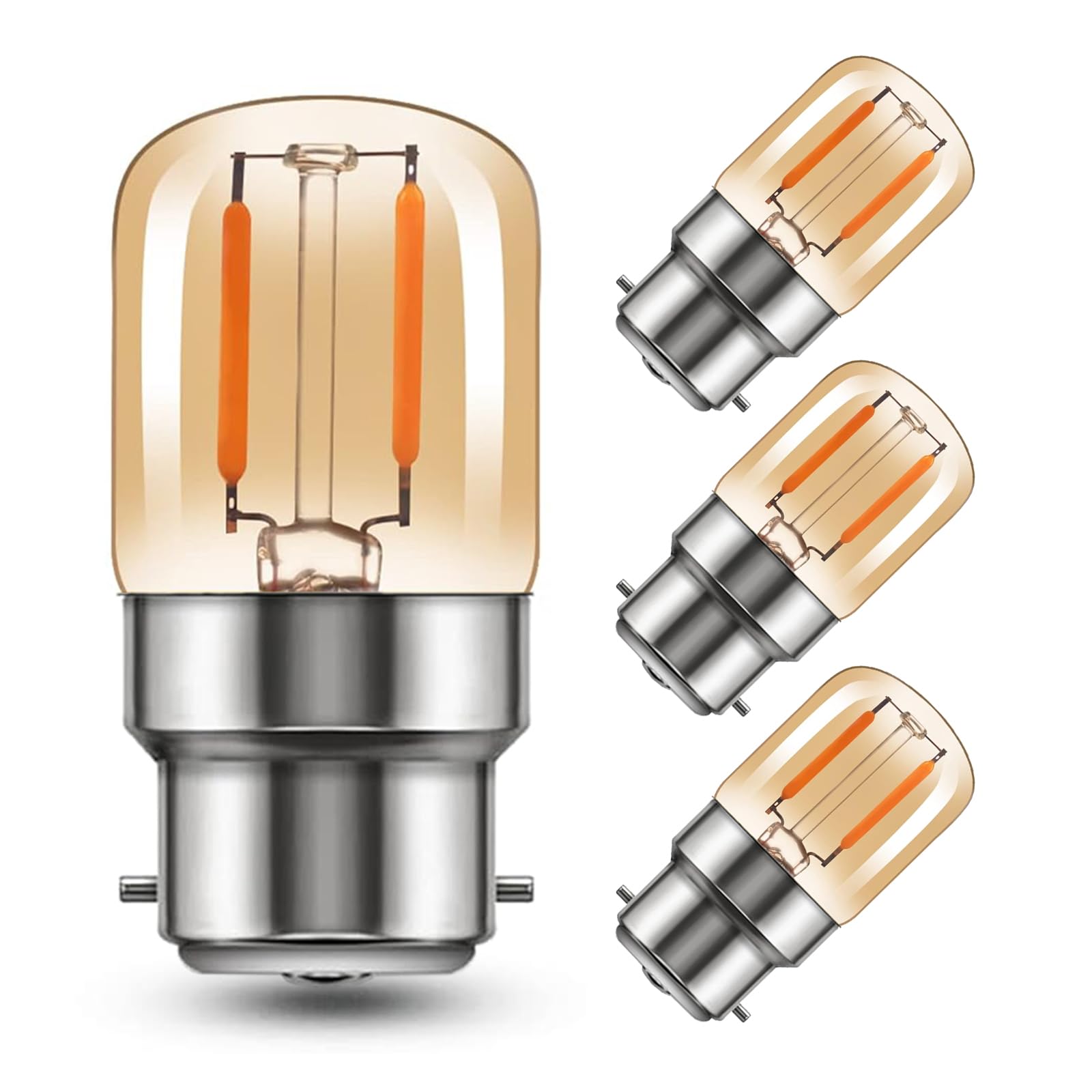 Luxvista Sewing Machine Bulb 15W Small Bayonet B15 Dimmable, T22 B15d Night Light SBC Pygmy Bulb Warm White 2700K For Sewing Machine, Fridge Light, Appliance Lamp (6-Pack