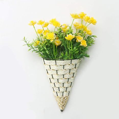 Amazon 造花 手作りフラワー アートフラワー 枯れない花 観葉植物 花瓶付 花カゴ 本物そっくり 光触感 壁掛け アレンジ インテリア ダイニング 結婚式 写真撮影 お祝い プレゼント ギフト おしゃれ 手提げカゴ 造花 オンライン通販