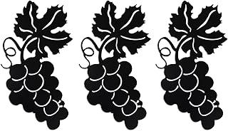UNUS® Vines Decoration Set of 3 Metal Black Wine Motif 30 cm High 23 cm Wide Elegant Decoration for Table Wall Garden Balcony Mediterranean Wine Style