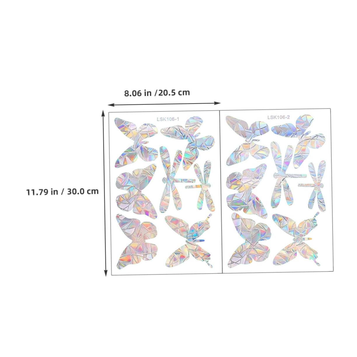 Alipis 8sätze Selbstklebende Fensteraufkleber Schmetterlingsform Vogelschutz Und Dekoration Für Fenster -rainbow Effekt Einfach Zu Anbringen Schutz Für Vögel Und Tiere