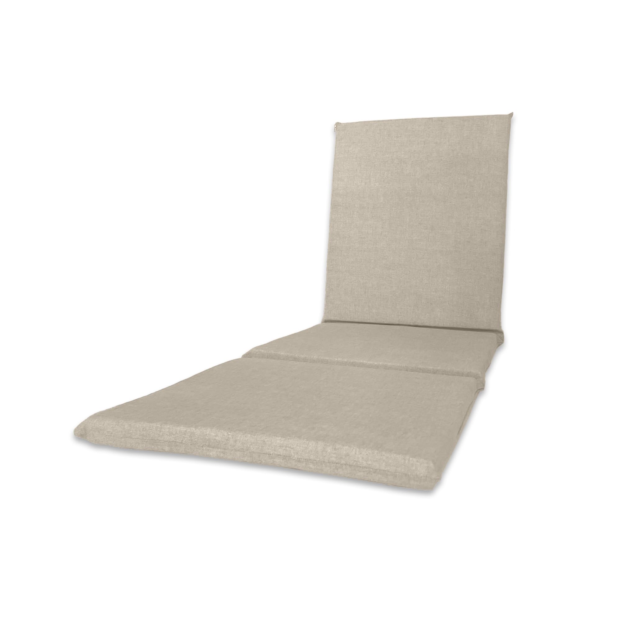 Il Tuo Artigiano Design Coussin Rembourré pour Lit de Soleil Artisanal Totalement Déhoussable fabriqué en Italie - 190x60 cm (Avoine)