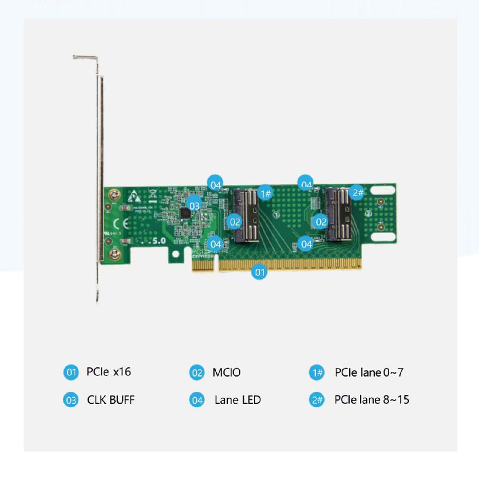 Scheda Adattatore PCIE a 74 Pin per l ' espansione dello Spazio archiviazione ' unità con Adattatore Rete Host dal Design Stabile del modulo Alimentazione