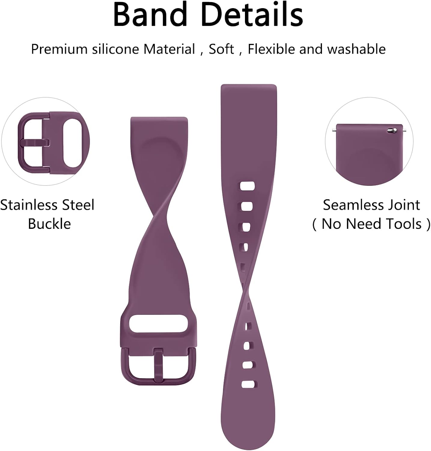 3 Pack Bands Compatible with Samsung Galaxy Watch 4 40mm 44mm Samsung Active 2 Watch Band 40mm 44mm, 20mm Silicone Strap for Galaxy Watch 3 41mm/Galaxy Watch 42mm Women Men