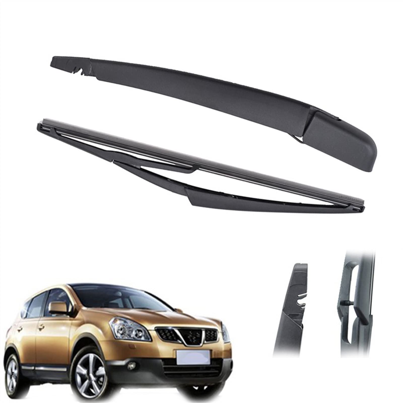 12 "Spazzola del Tergicristallo Posteriore E Braccio Set per N&issan per Qashqai per Dualis J10 J11 2007 2008 2009 2010 2011 2012 2013 2014 2015 2016 2017 2018