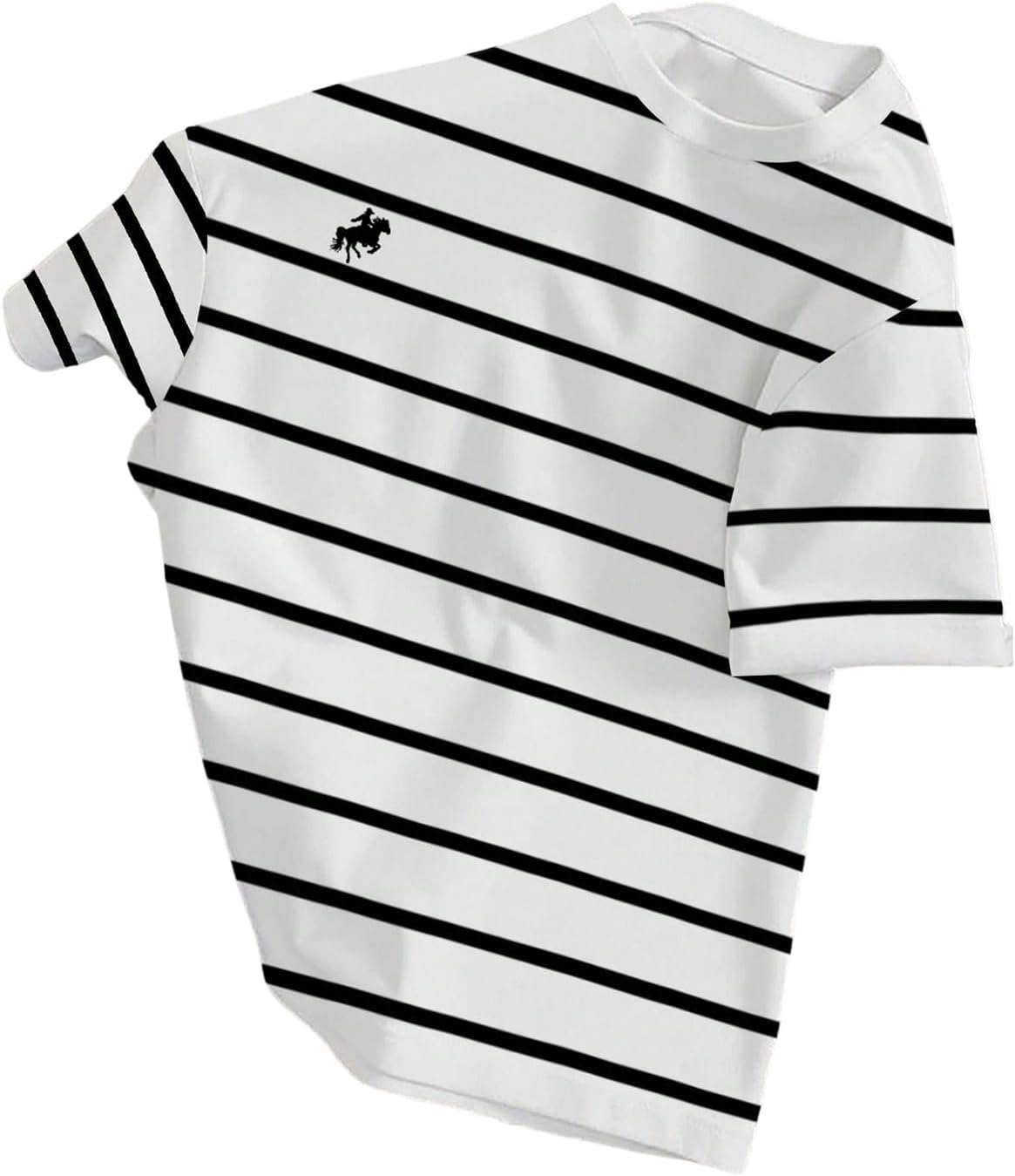 SOLY HUX Men's Striped Short Sleeve T Shirt Crew Neck Graphic Tees Casual Summer Tops