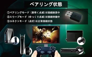 Compatible with other models that can be used with STEAM: Controller conversion multi-converter for PS5/PS4/SW Pro Control, simply plug it into a USB port, and it can be used to wireless your PC