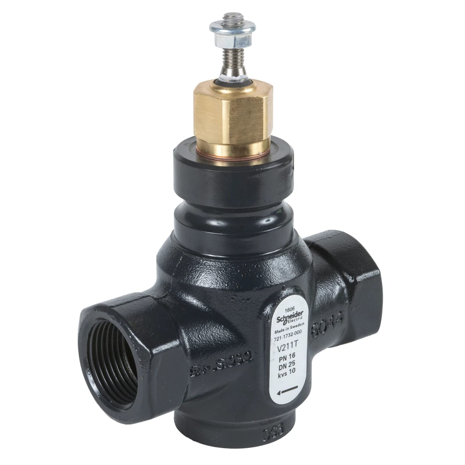 Válvula de 2 vías acero roscado PN16 DN20 Kv6.3