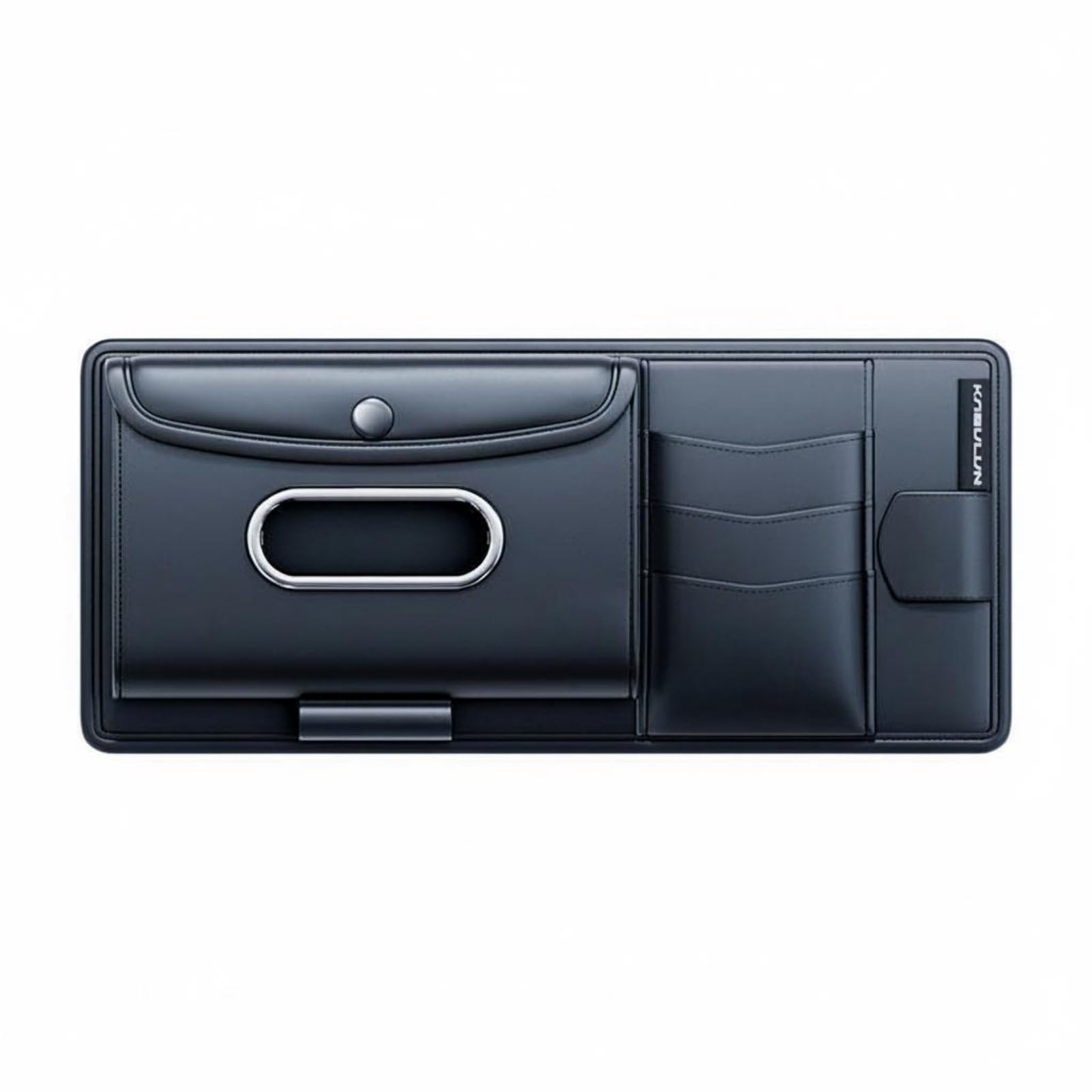 HEAVENGLOW Car Sun Visor Storage Pouch Multi-Functional Leather Sun Visor Pouch Vehicle Document Pocket Universal Fit, Black-picture-13