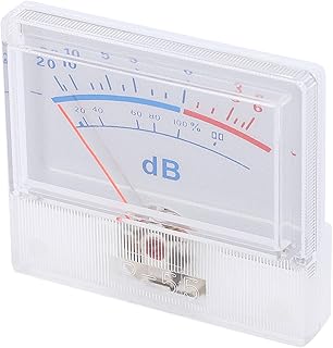 VU Meter Header,P‑55 High Accuracy VU Meter Header ‑20 ‑ 6db,Power Amplifier DB Meter with Pointer Dial,Suitable for DIY, Recording Studio, Home Audio, Car Audio Transform