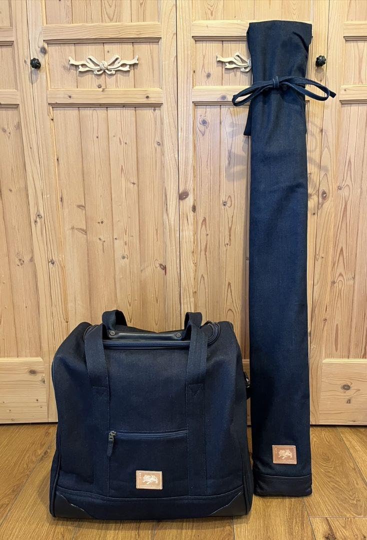 Amazon | 獅子印剣道 18oz国産デニム サイド無型防具袋，竹刀袋セット  