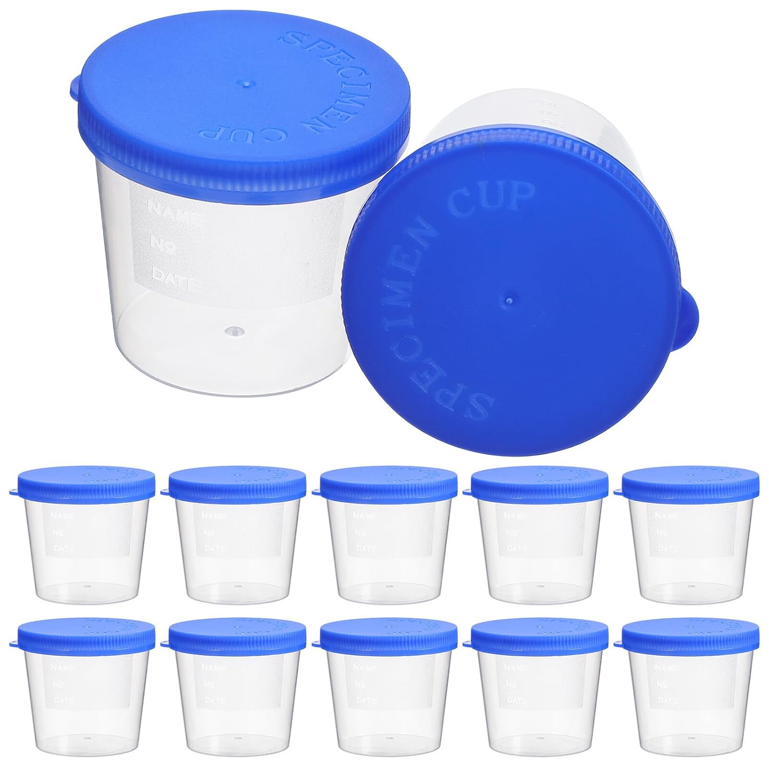 30pcs Disposable Plastic Sputum Sample Cups 40ml with Flip Lids Collection Containers for Clinical and Laboratory Use