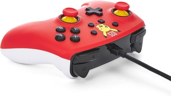 PowerA Wired Controller for Nintendo Switch OLED - Laughing Pikachu, Gamepad, Officially Licensed