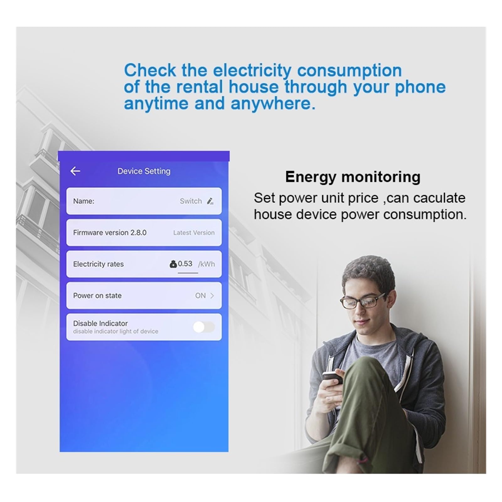 Interruptor Automático, Medidor de energía inteligente con carril Din 1P, consumo de energía, medidor de KWh, interruptor de circuito, voltímetro de relé for hogar inteligente (40A)