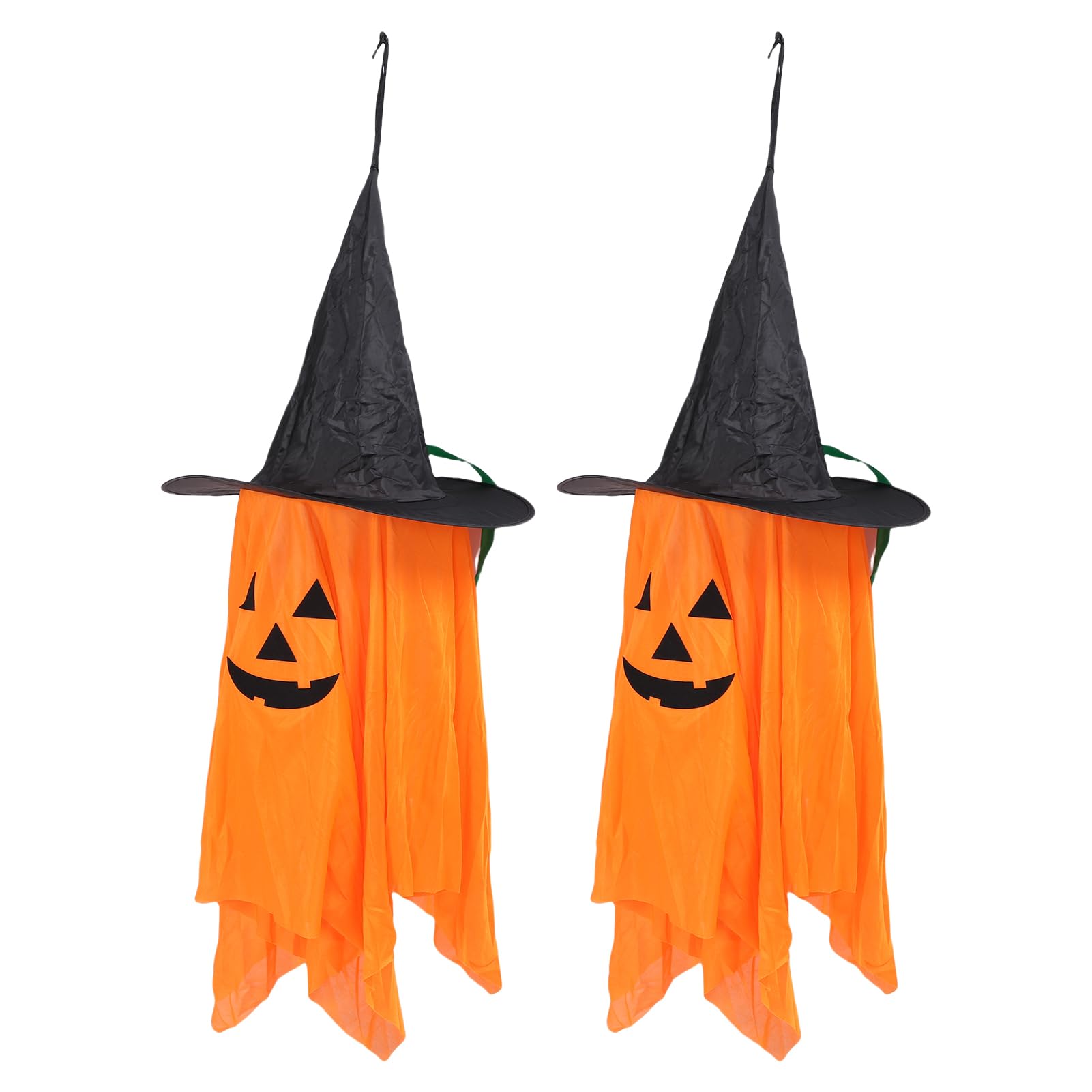 Décoration d'Halloween pour porche et cour : grand fantôme de citrouille suspendu LiebeWH en tissu
