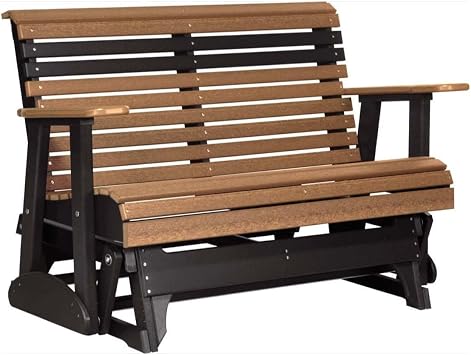 LuxCraft Plain Glider - 4 Antique Mahogany & Black - Premium