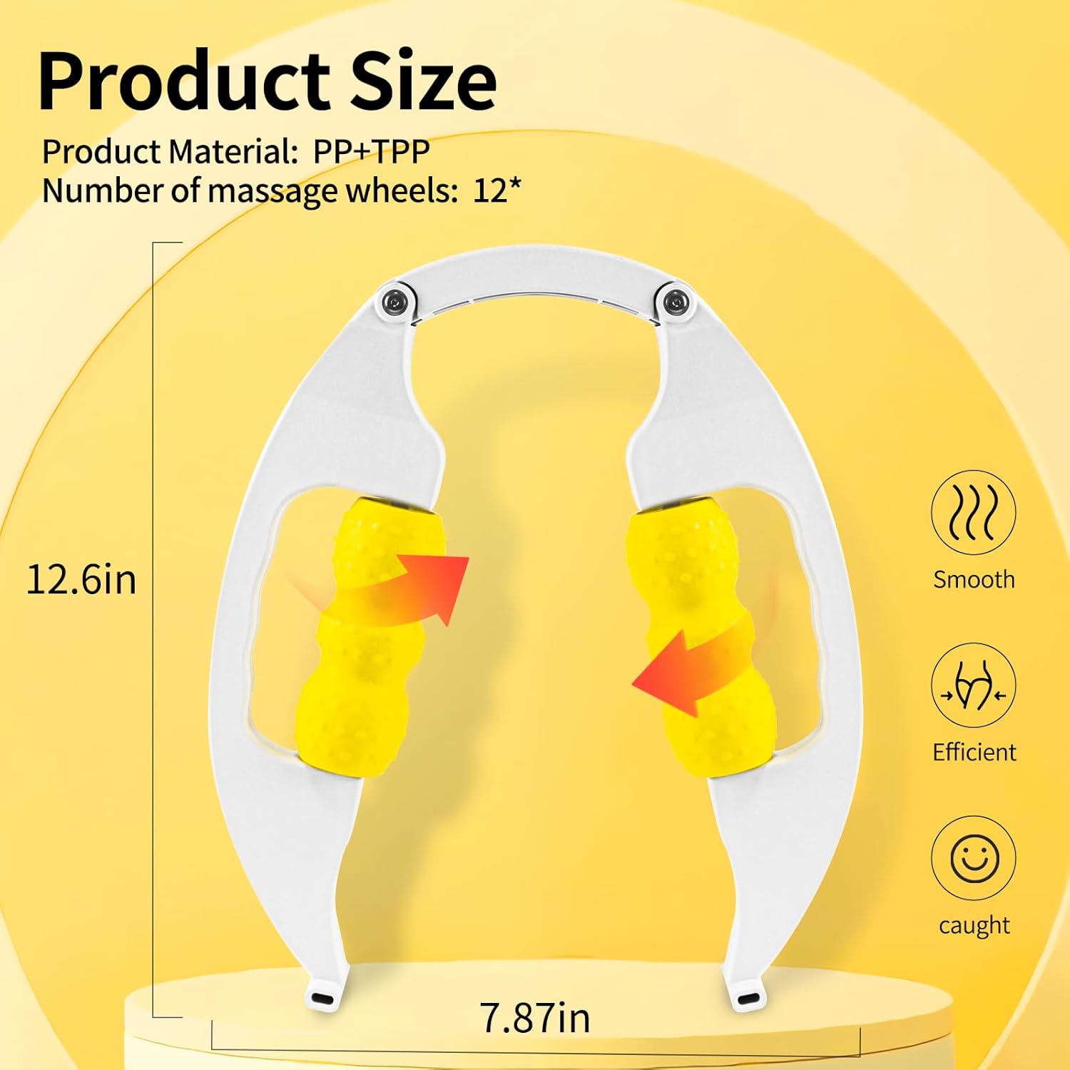 Massager Roller for Cellulite and Lymphatic Drainage,Deep Tissue Foam Roller Massage for Legs,Hands,Thighs,Calves,Muscle Pain Relief,Anti-Cellulite Massage Tool,Body Sculpting,Improves Circulation - Image 6