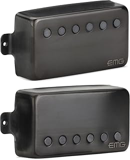 EMG JH James Hetfield Electric Guitar Pickup Set, Brushed Black Chrome