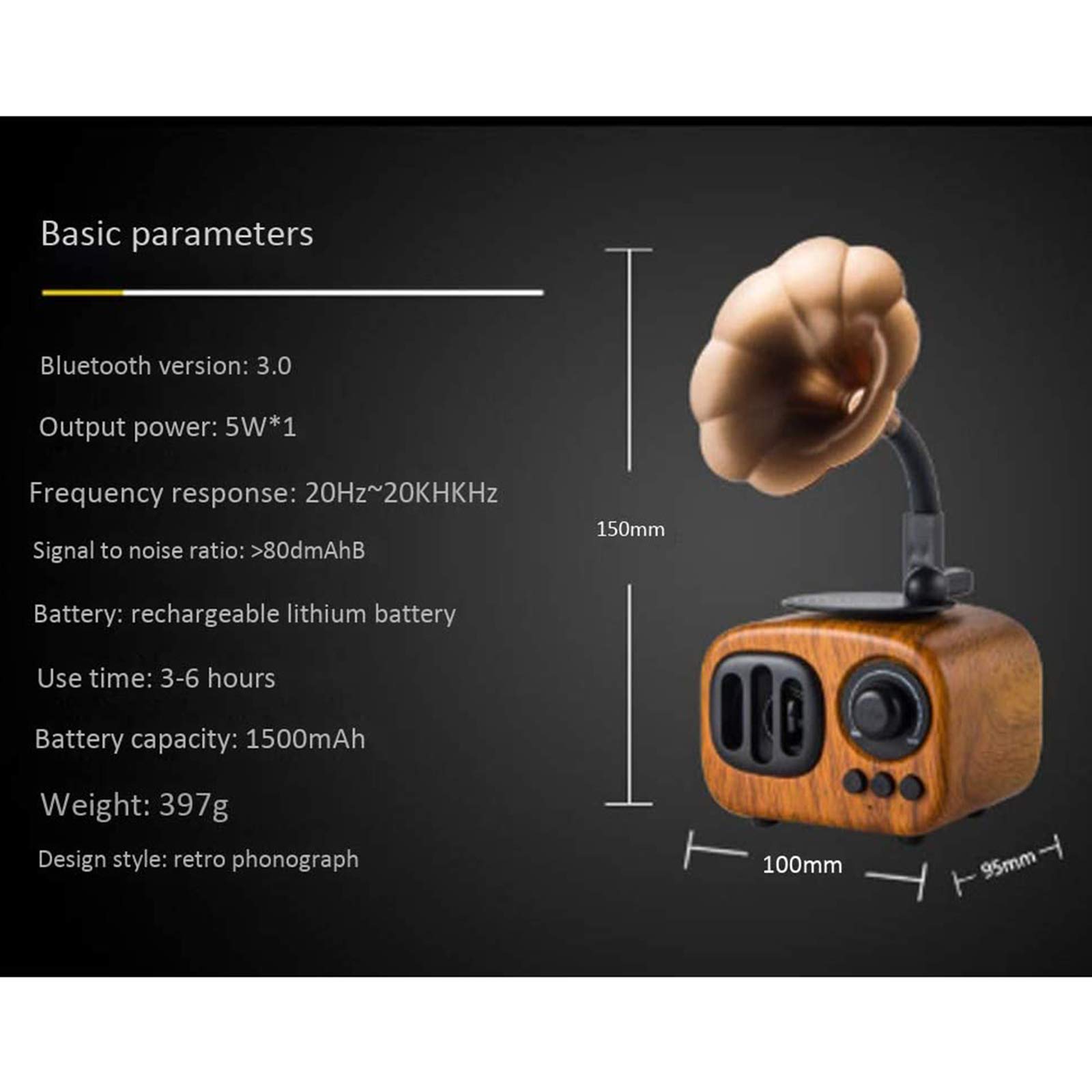 Cassa Home Cinema Grammofono Audio Subwoofer Carta Regalo Creativa Mini Radio Wireless Regalo Portatile Casa per Casa Party Movie Outdoor