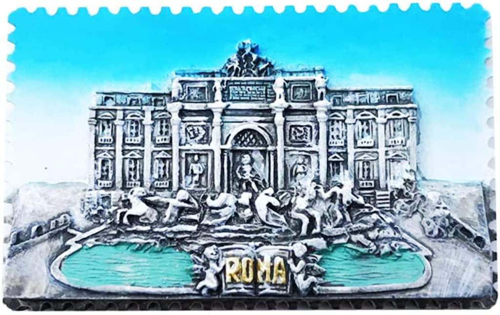 Magnete Souvenir Roma, Attrazioni Turistiche Italiane, Colosseo Vaticano Fontana di Trevi Piazza di Spagna, Souvenir Decorativo Multicolore