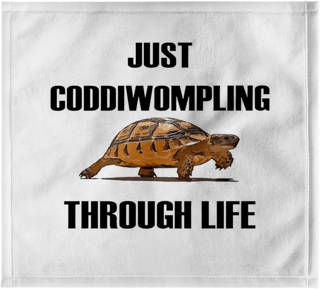 3dRose Just Coddiwompling Through Life Tortoise 22x30 Bath Hand Pool Towel