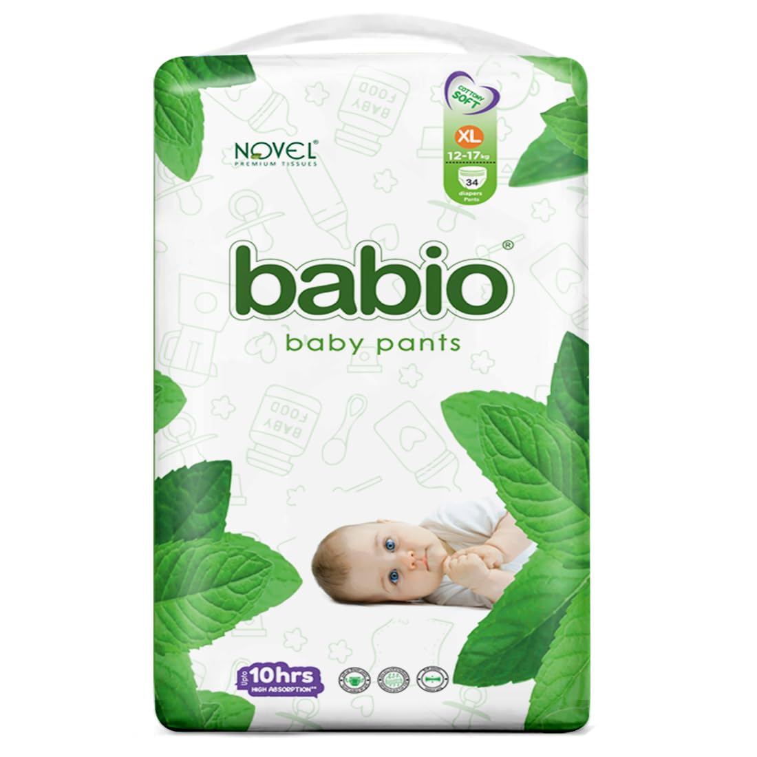 Baby Pants With Extra Comfort And Dryness - XL (34 Pieces)-image-0