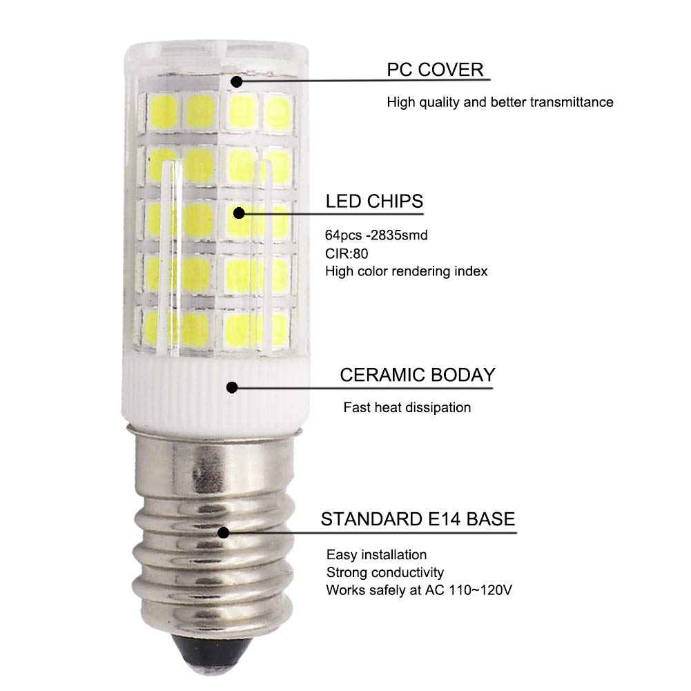 SUNSEED 10x Bombilla Esférica Filamento LED E14 4W = 40W Blanco Neutro 4000K