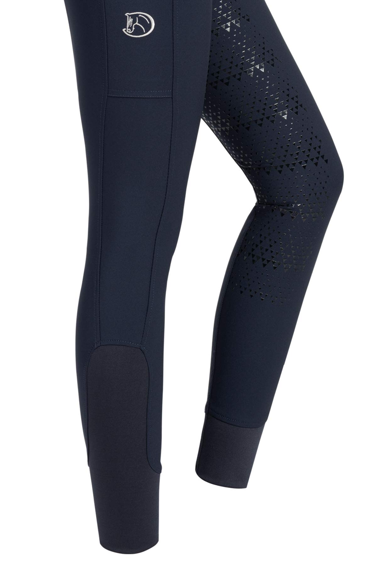RIDERS CHOICE Pantalones de Montar para Mujer con Fondo Completo de Silicona, diseño de Plata Limitado - RidersDeal Collection para Jinetes