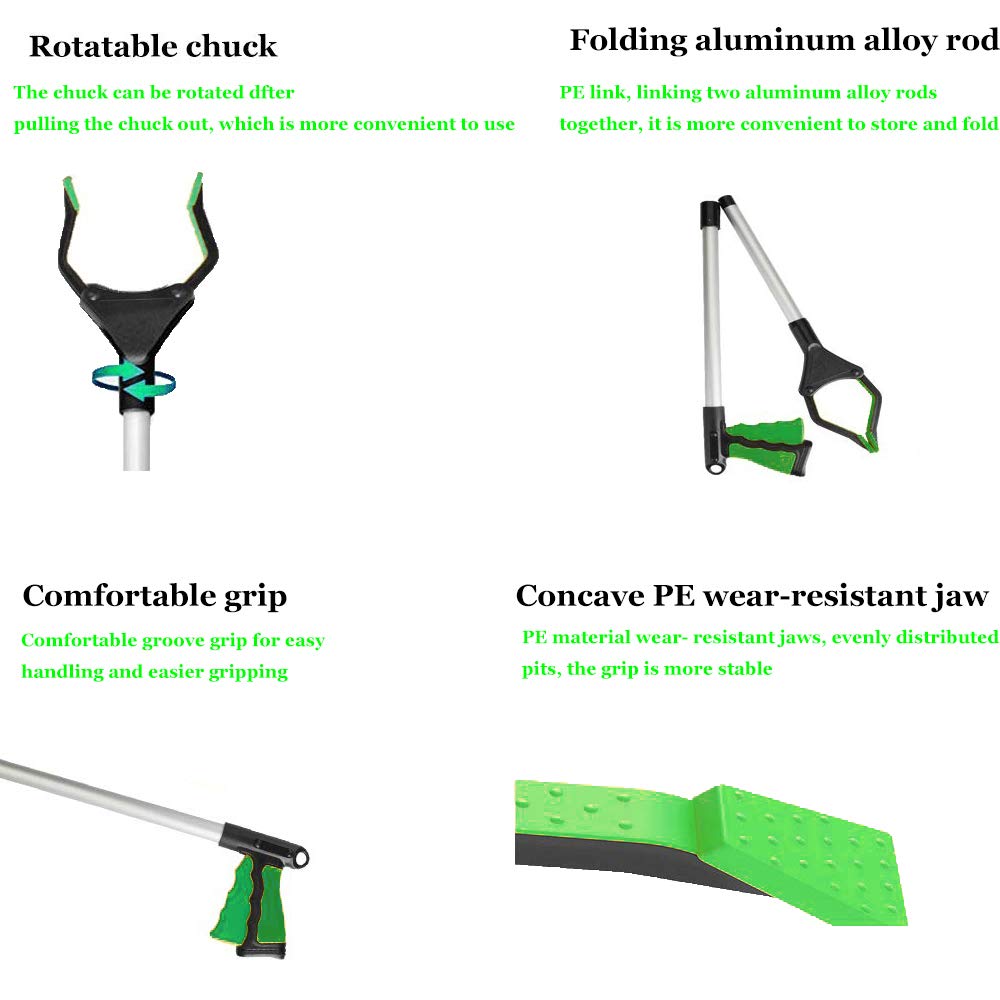 Reacher Grabber Pickup Tool 32 Foldable Reacher Grabber for Elderly