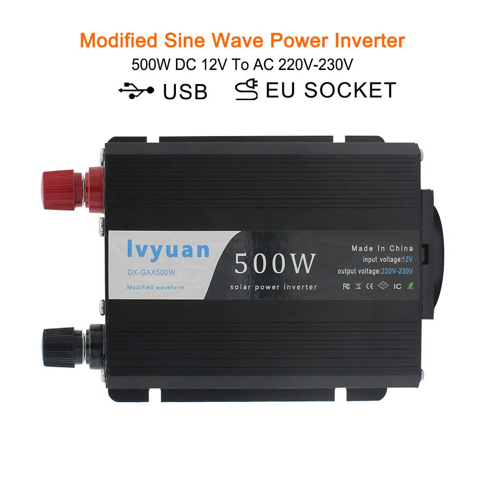 Przetwornica napięcia, 1000 W, DC 12 V do AC 220 V-240 V, przenośna ładowarka automotion, transformator, transformator, zasilacz samochodowy