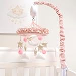 The Peanutshell Baby Crib Mobile for Girls - Musical Baby Mobile Crib with 12 Lullabies & Volume Control, Celestial Pink Nursery Decor, Cute Nursery Accessories