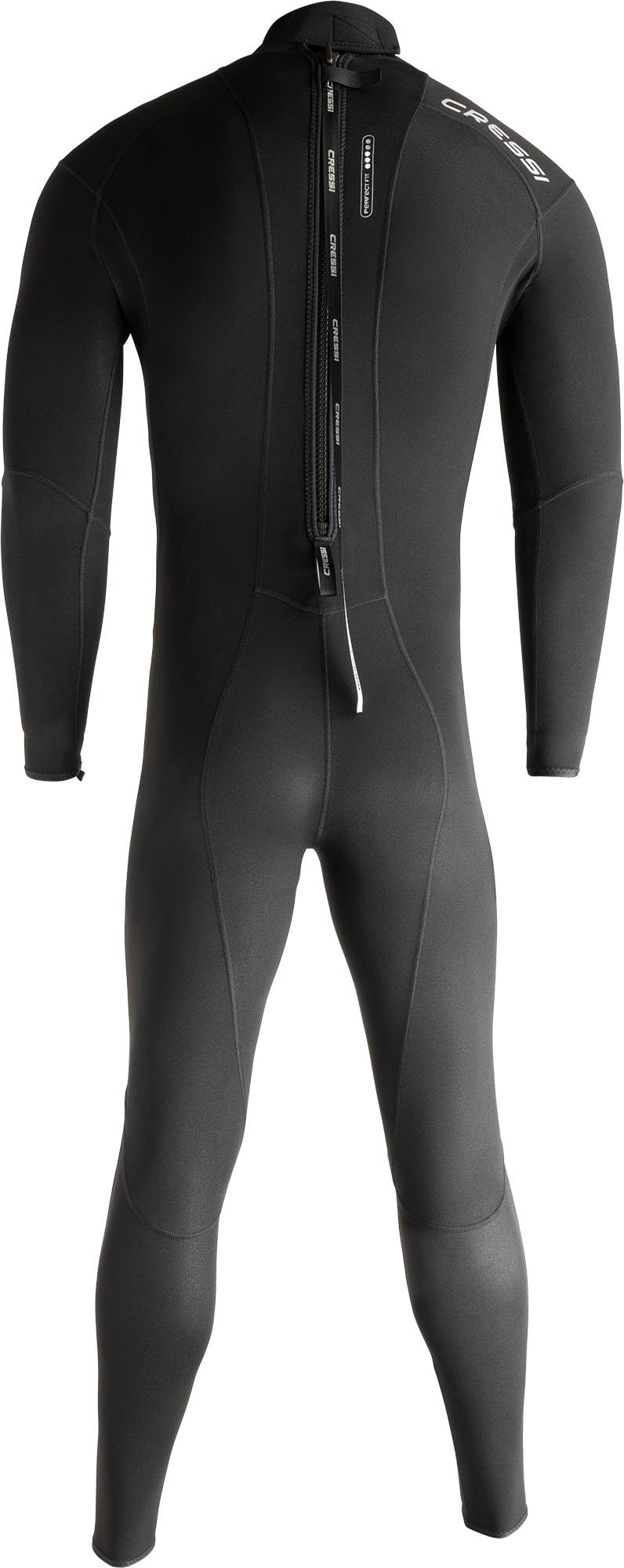 CRESSI Fast Man Monopiece Wetsuit - Muta Monopezzo in Neoprene Bifoderato 1mm High Stretch, Ideale per Immersioni e Snorkeling in Acque Temperate - Nero/Grigio