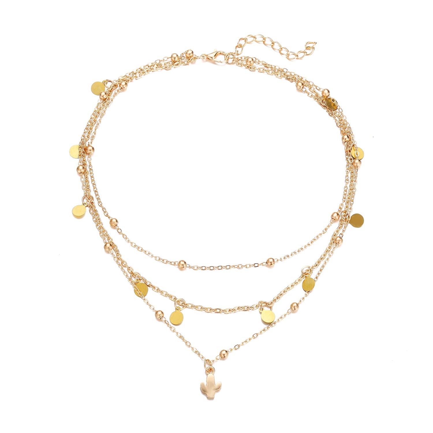 Shining Diva Fashion Latest Multilayer Western Non Precious Base Metal Cubic Zirconia Golden Neckpiece Neck Chain Necklace for Women (12159np) (B08PPP4G9S) Amazon Price History, Amazon Price Tracker