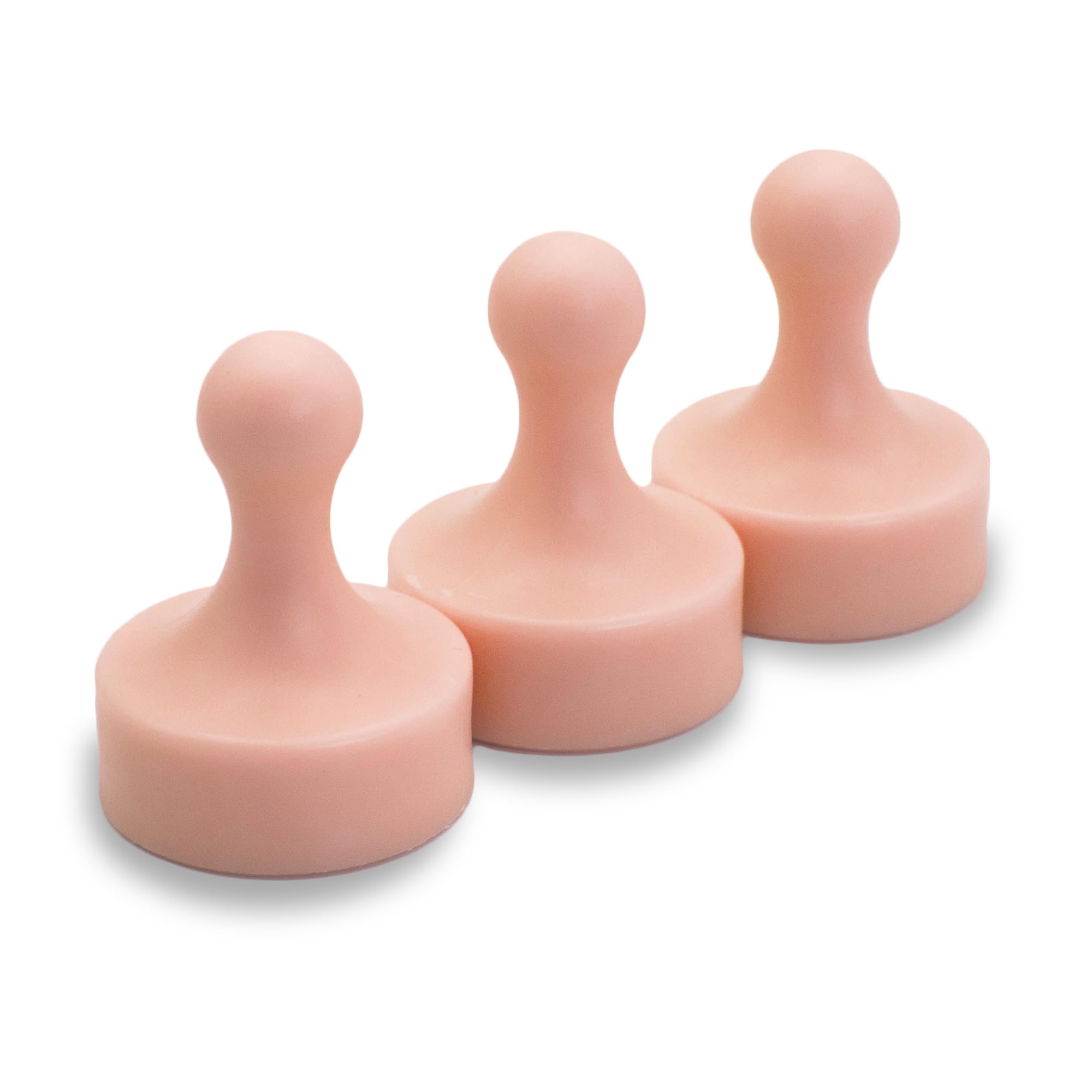 GLASSBOARD STUDIO Powerful Neodymium Magnets, Pawn-Shaped - Strong Fridge/Refrigerator and Whiteboard Magnet, Ideal for Office, Kitchen, Crafts - Rare Earth, Heavy Duty (3, Juicy Peach) — image 1