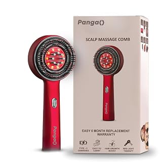 PangaO Premium Head Scalp Electric Massager Comb | Scalp Massaging Brush with 3 In 1 Hair Oil Applicator | IPX7 Waterproof,Portable Deep Massager For Hair & Head Relaxation at Home | Shiatsu Massage for Hair Growth/Stress Relax