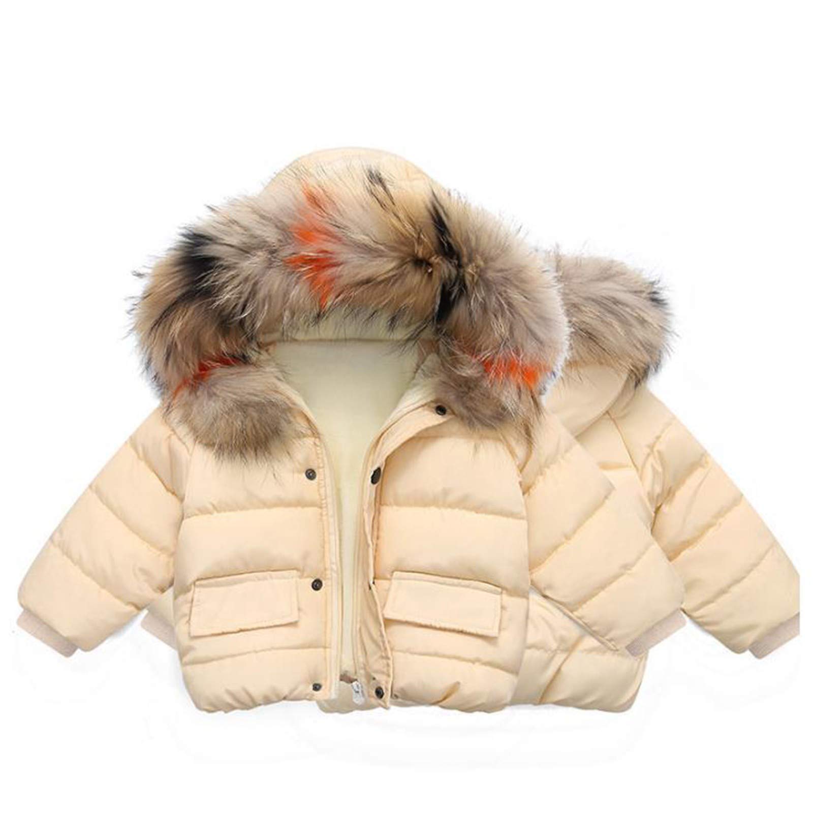 FGUUTYM Cappotto invernale per bambini, in cotone con cappuccio, per attività all'aria aperta, per le mezze stagioni, invernale, caldo, in cotone, a maniche lunghe, protezione dal freddo, con