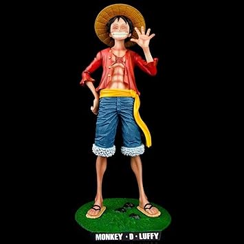 Amazon Co Jp アニメフィギュアワンピーススマイリーフェイス麦わら帽子ルフィスーパー巨大1 4サウロンルフィ箱付き装飾モデル玩具人形ギフト像彫刻様式43cm Zzhlh ホビー
