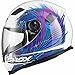 Produktbild Shox Sniper Peacock Damen Motorrad Roller Rennsport Integralhelm XS Weiß/Blau/Rosa