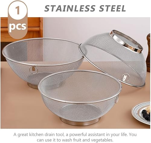 Miniatura 7 de Cesta de arroz de acero inoxidable Cesta de filtro Escurridor para el hogar Cesta de lavado conveniente Cesta de frutas de cocina Cesta de frutas de