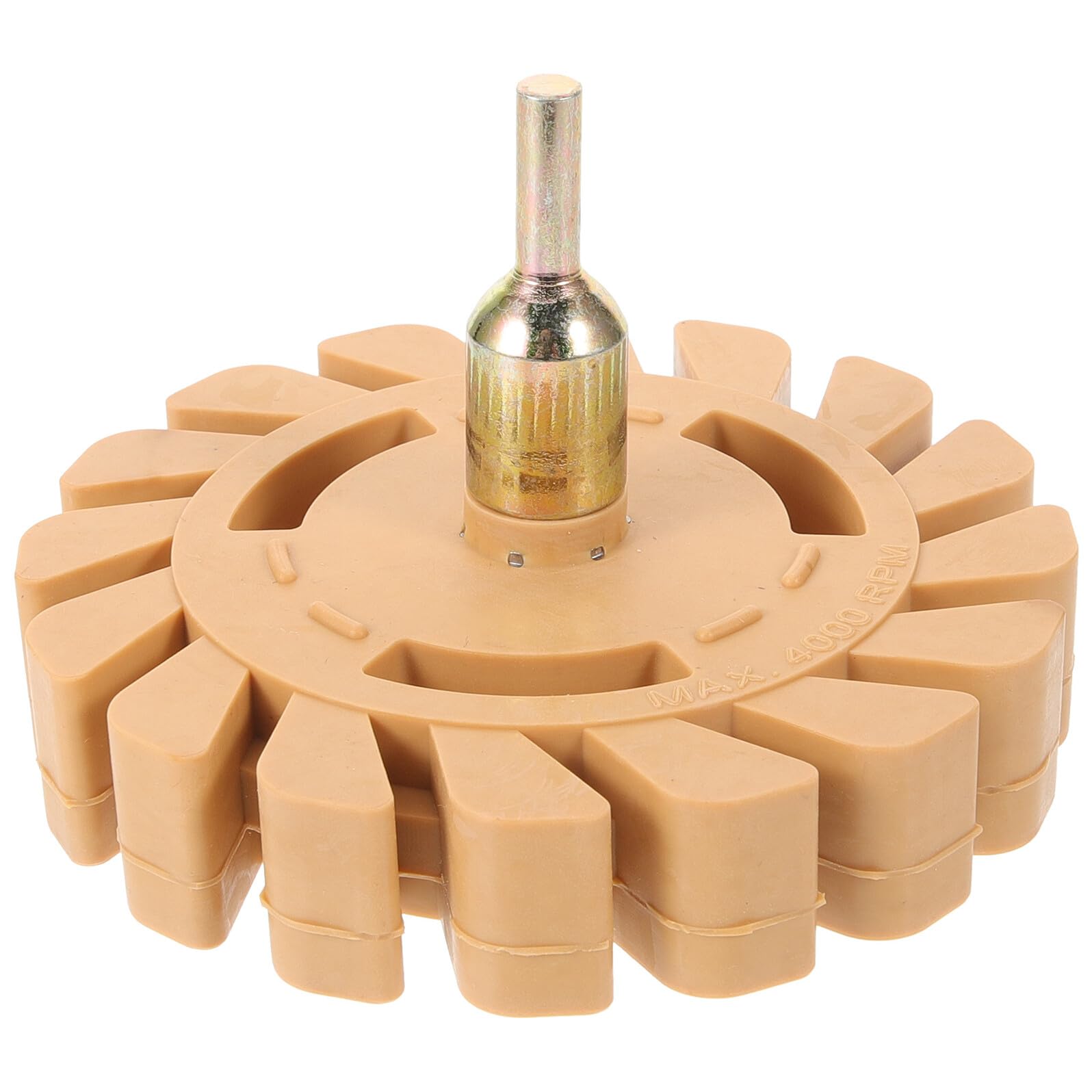 Roue gomme caoutchouc pour perceuse de retrait autocollant