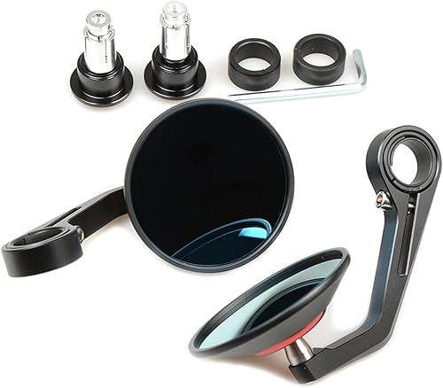 Miniatura 6 de Espejos laterales universales de 78 pulgadas para motocicleta Kawasaki VERSYS 1000 para VulcanS 650cc Z800 Z 1000SX para Honda Cb500x (color azul)