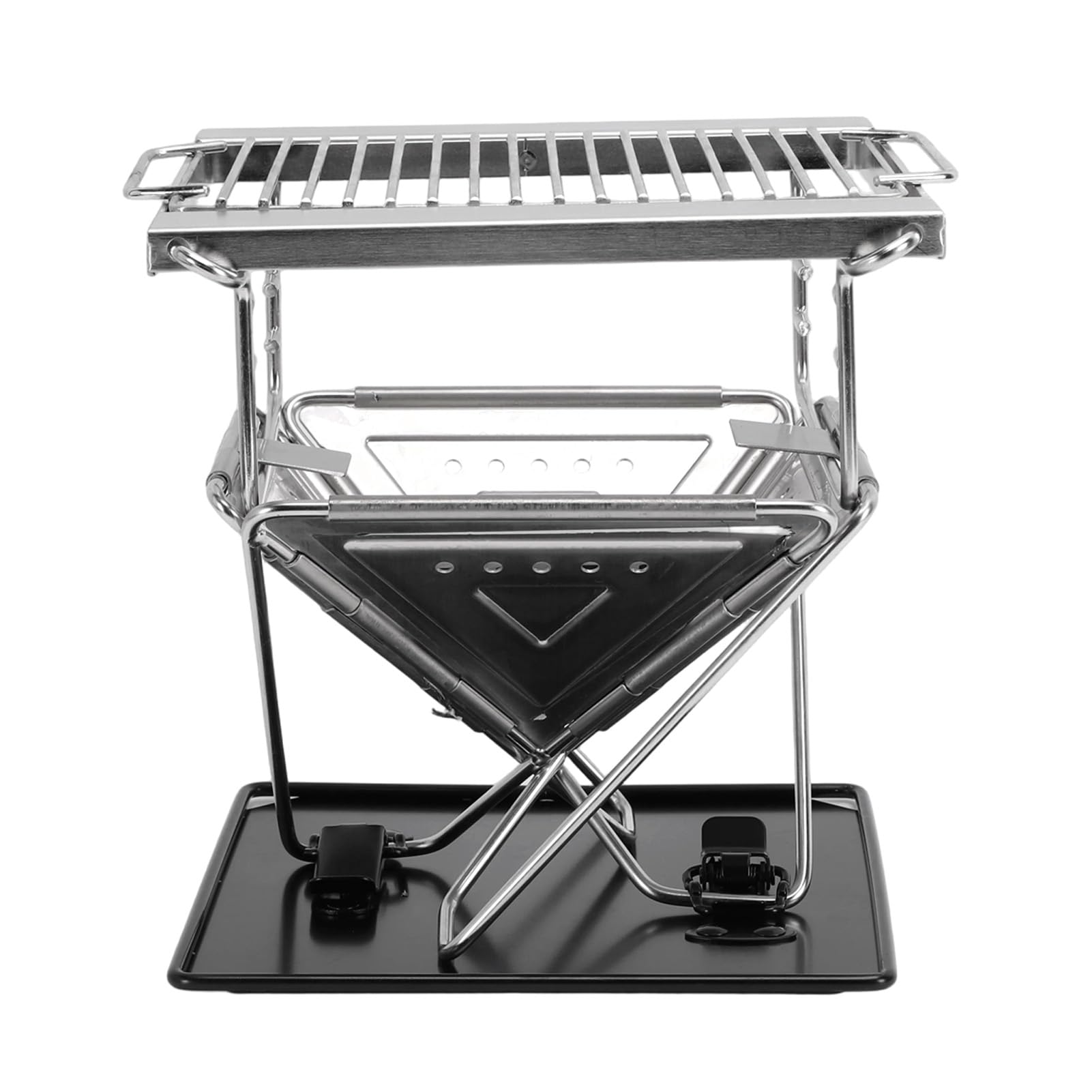 Barbecue pliant réglable sur 3 niveaux en inox pour mini buffet