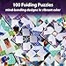 FOLDOLOGY - The Origami Puzzle Game! Brain Teasers for Tweens, Teens & Adults | Stocking Stuffer, Gift for Ages 10+, Travel Game, Hands-On STEM Toy | Fold the Paper, Complete the Picture | 100 Puzzles
