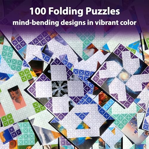 Image of FOLDOLOGY - The Origami Puzzle Game! Brain Teasers for Tweens, Teens & Adults | Travel Game, STEM Toy | Fold the Paper, Complete the Picture | 100 Puzzles | Gift for Ages 10+ (Pack of 3)