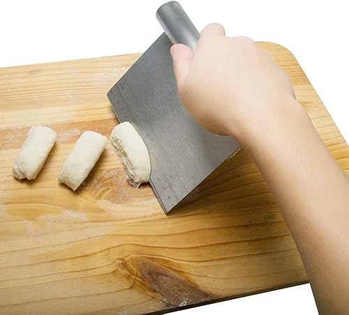 Miniatura 3 de 2 espátulas de acero inoxidable para cortar alimentos y picadora, espátula grande para plancha, herramienta de cocina, raspador de banco,