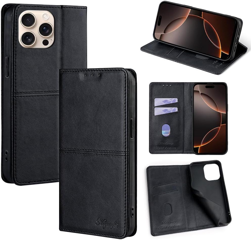 Phone Case Compatible with Honor 9X Pro (China),Compatible with Huawei Y9S / P Smart Pro 2019 Kickstand Flip Wallet Card Slot Magnetic Closure Black